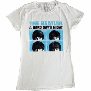 The Beatles tričko Hard Days Night Pastel Biela XL