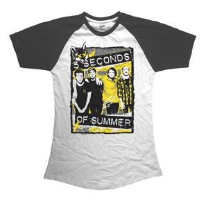 5 Seconds Of Summer tričko Splatter Čierna/biela XL