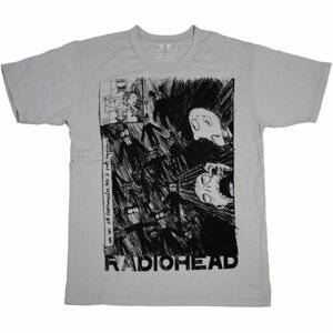 Radiohead tričko Scribble Šedá XXL