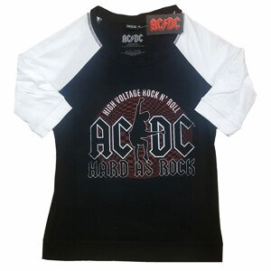 AC/DC tričko Hard As Rock Čierna/biela 3XL