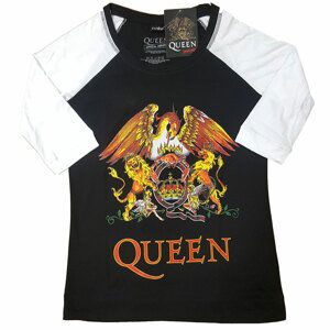 Queen tričko Classic Crest Čierna/biela 3XL