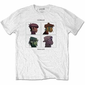 Gorillaz tričko Demon Days Biela L