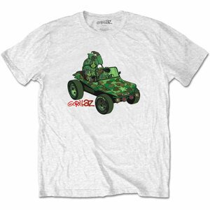 Gorillaz tričko Green Jeep Biela L