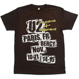 U2 tričko I+E Paris Event 2015 Hnedá M