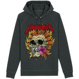 Metallica mikina Skull Flower Washed Čierna M