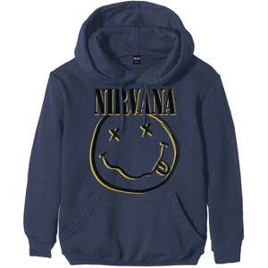 Nirvana mikina Inverse Smiley Modrá XXL