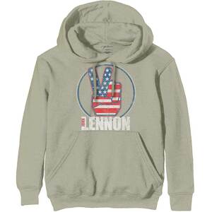 John Lennon mikina Peace Fingers US Flag Natural XL