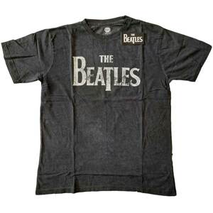 The Beatles tričko Drop T Logo Šedá S