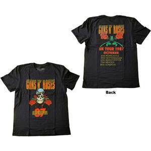 Guns N’ Roses tričko UK Tour '87 Čierna XXL