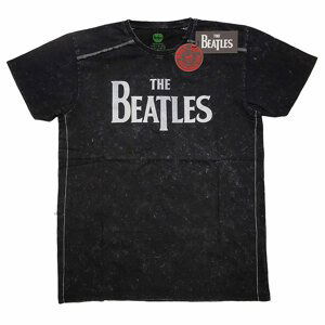 The Beatles tričko Drop T Logo Čierna XL