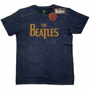 The Beatles tričko Drop T Logo Modrá S