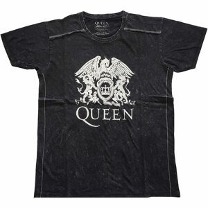 Queen tričko Classic Crest Čierna L