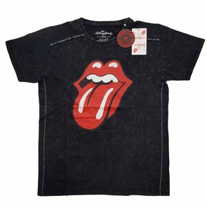 The Rolling Stones tričko Classic Tongue Čierna S