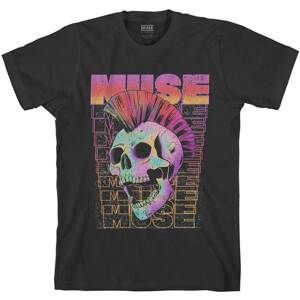 Muse tričko Mowhawk Skull Čierna M