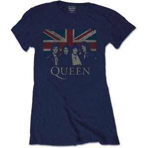 Queen tričko Vintage Union Jack Modrá XS