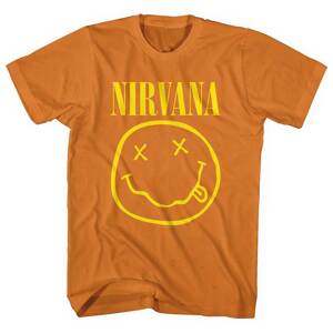 Nirvana tričko Yellow Smiley Oranžová S