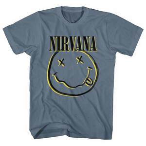 Nirvana tričko Inverse Smiley Modrá M