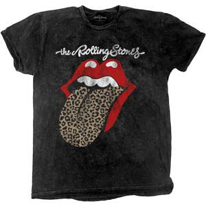 The Rolling Stones tričko Leopard Tongue Čierna S