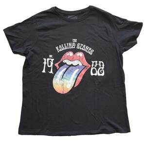 The Rolling Stones tričko Sixty Rainbow Tongue '62 Čierna XXL