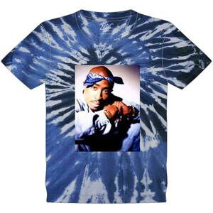 2Pac tričko Photo Swirl Modrá M