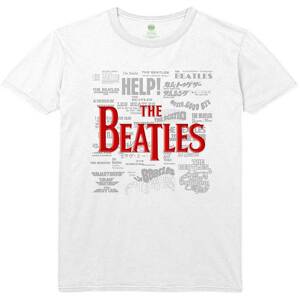 The Beatles tričko Titles & Logos Biela S