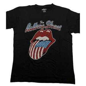 The Rolling Stones tričko USA Tongue Čierna XXL