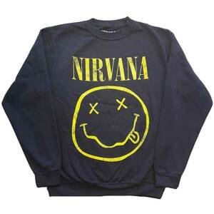 Nirvana mikina Yellow Smiley Modrá M