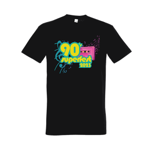 90' Super Fest tričko 90' SUPER FEST Čierna S