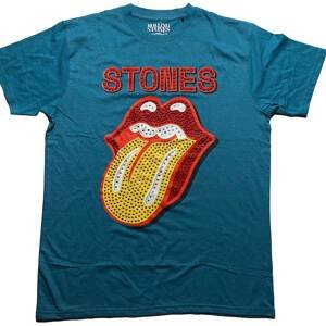 The Rolling Stones tričko Dia Tongue Havajská modrá XXL