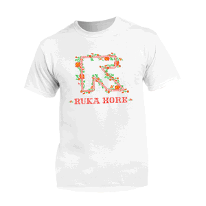 Ruka Hore tričko Logo Folk Biela 3XL