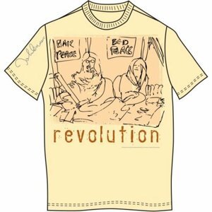 John Lennon tričko Revolution Natural XL