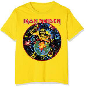 Iron Maiden tričko World Piece Tour Circle Žltá XL