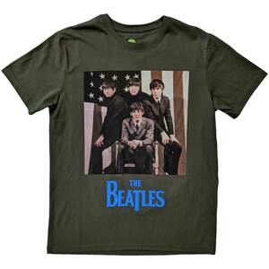 The Beatles tričko US Flag Photo Zelená L