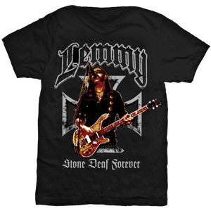 Lemmy tričko Iron Cross Stone Deaf Forever Čierna M