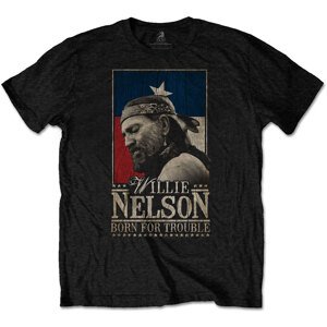 Willie Nelson tričko Born For Trouble Čierna XXL