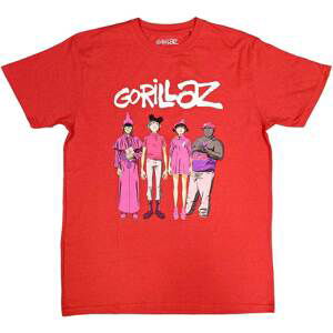Gorillaz tričko Cracker Island Standing Group Červená XL