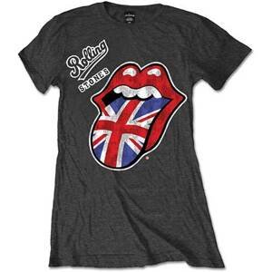 The Rolling Stones tričko Vintage British Tongue Šedá L