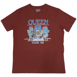 Queen tričko Tour '80 Červená XL