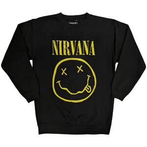 Nirvana mikina Yellow Happy Face Čierna S