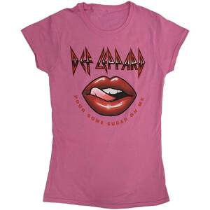 Def Leppard tričko Pour Some Sugar On Me Lips Tour 2019 Ružová S