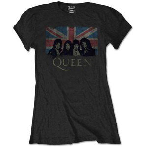 Queen tričko Union Jack Čierna L