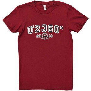 U2 tričko 360 Degree Tour 2010 Logo Červená M