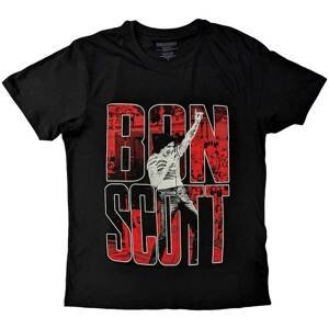 Bon Scott tričko Big Type Čierna XXL