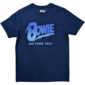 David Bowie tričko On Tour 1974 Modrá M