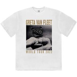 Greta Van Fleet tričko World Tour Butterfly Biela XL