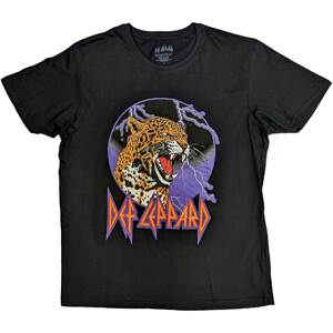 Def Leppard tričko Lightning Leopard Čierna S