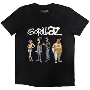 Gorillaz tričko Spray Logo Group Čierna L