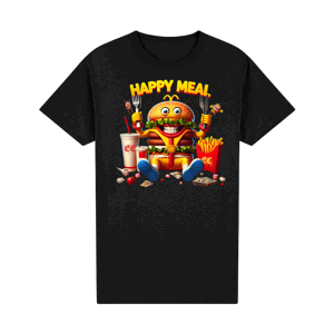 OSKAR tričko Happy Meal T-shirt Čierna L