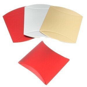 Darčeková krabička z papiera, lesklý povrch, rôzne farebné odtiene - Farba: Červená