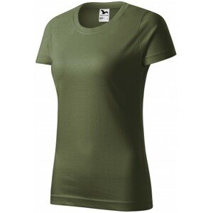 Dámske tričko jednoduché, khaki, XS